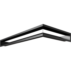 Rejilla de ventilación LUFT Esquinera Izquierda 9X80X40cm Negro