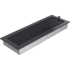 Rejilla de ventilación grafito con persianas 49GX - 17x49cm